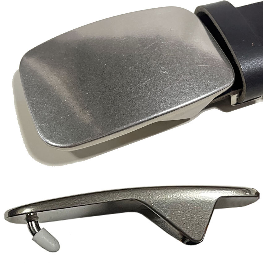 ■ 極厚 最厚部 4.4mm 40mm幅 数量限定 1円 スタート 新品 日本製 姫路レザー BK ベルト ANTIQUE 牛革 バックル ミリタリー 栃木レザー ■_画像7