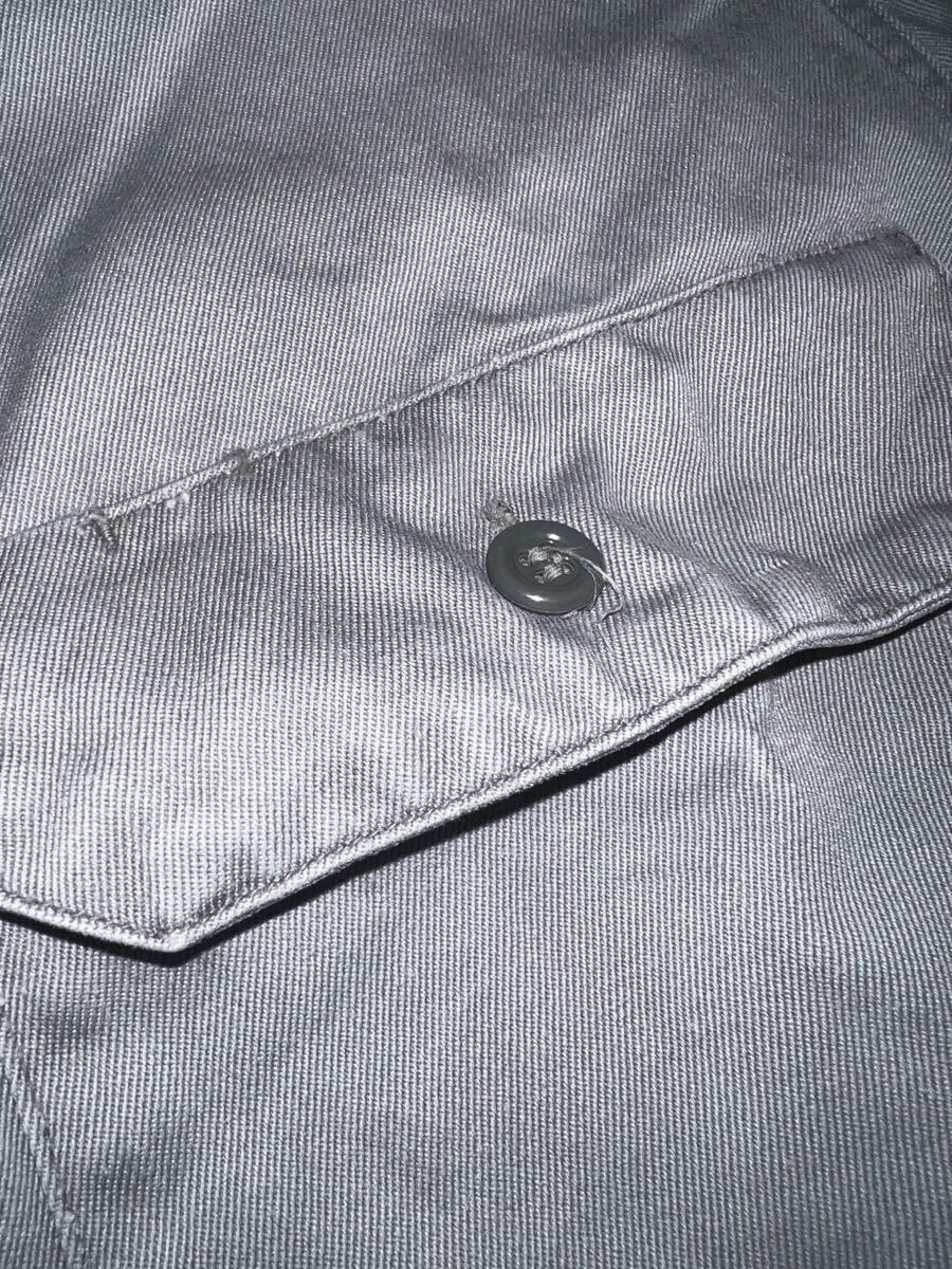 40〜50s PENNEY'S BIG MAC ペニーズ ビッグマック ワーク コットンツイル チノシャツ グレー マチ付き USA製 vintage ビンテージ 60s_画像3