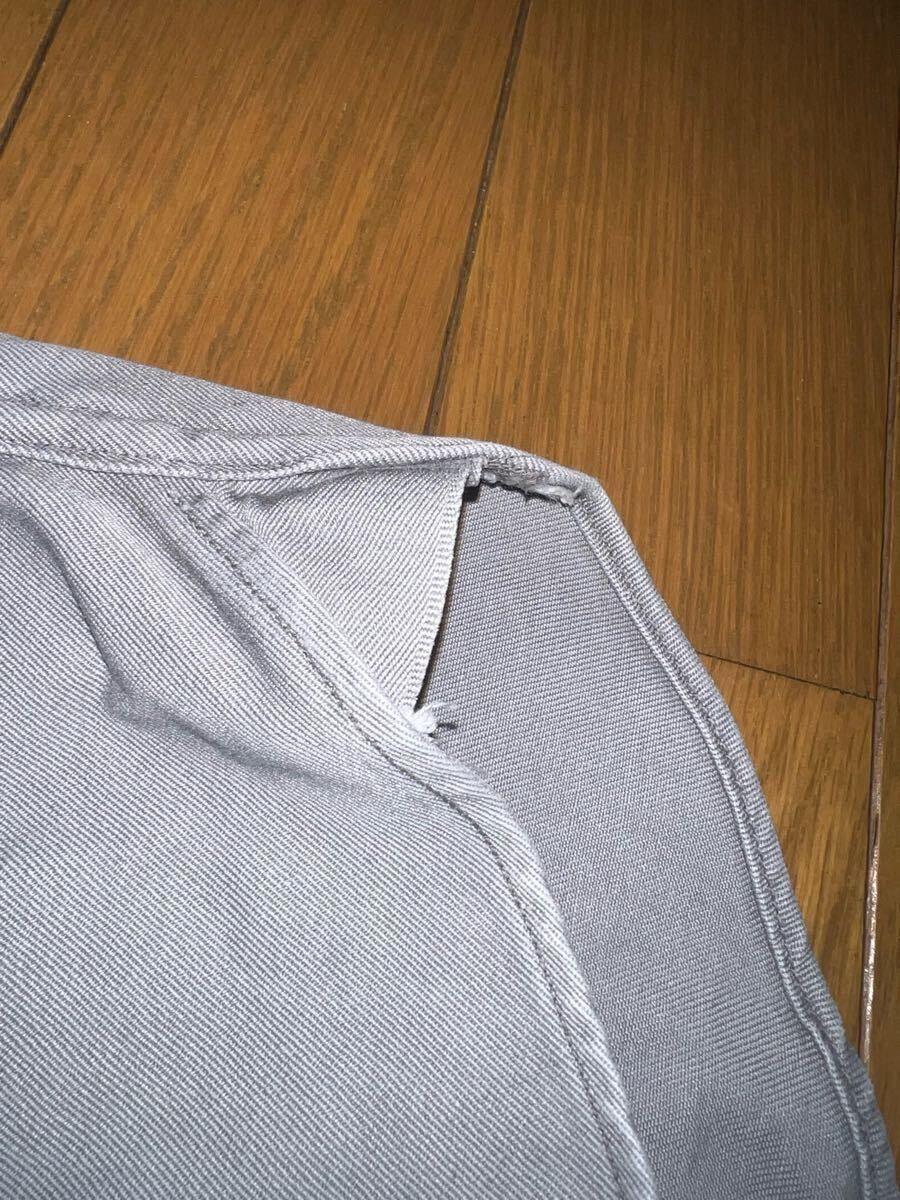 40〜50s PENNEY'S BIG MAC ペニーズ ビッグマック ワーク コットンツイル チノシャツ グレー マチ付き USA製 vintage ビンテージ 60s_画像5