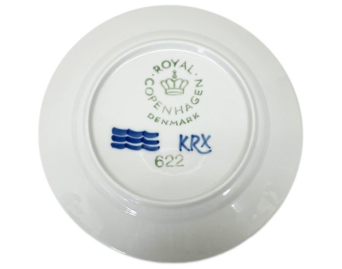 未使用 ROYAL COPENHAGEN ロイヤルコペンハーゲン ブルーフルーテッド メガ プレート 22cm 2枚セット ペアセット 洋食器 ブランド食器 箱有_画像4