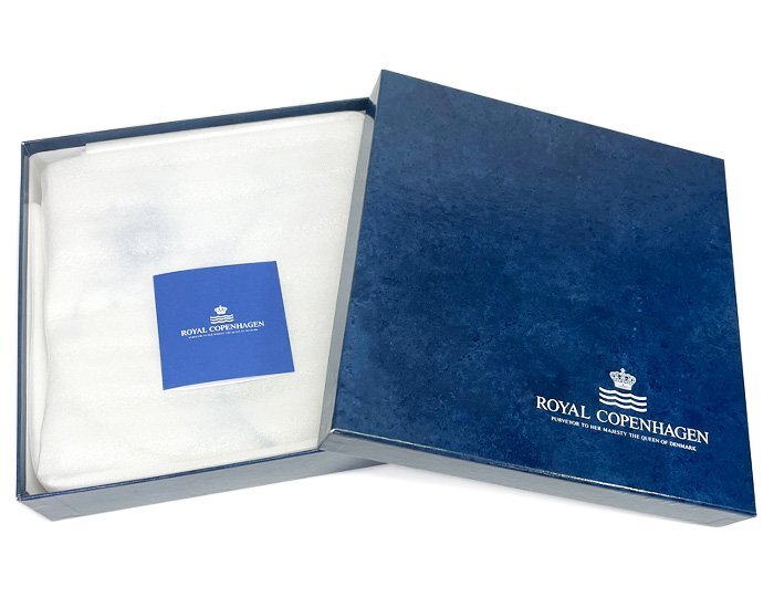 未使用 ROYAL COPENHAGEN ロイヤルコペンハーゲン ブルーフルーテッド メガ プレート 22cm 2枚セット ペアセット 洋食器 ブランド食器 箱有_画像7