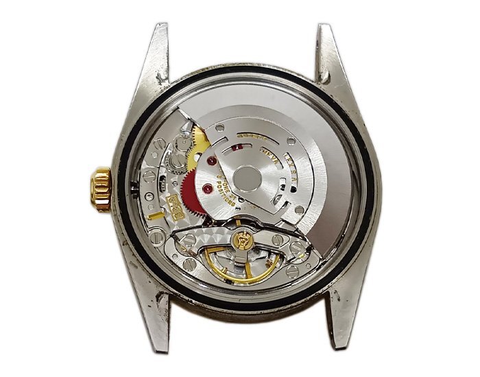 ROLEX ロレックス 腕時計 Ref.16203 P番台 Cal.3135 デイトジャスト メンズ グレー ローマン インデックス K18/SS コンビ 自動巻 AT 不動品_画像9