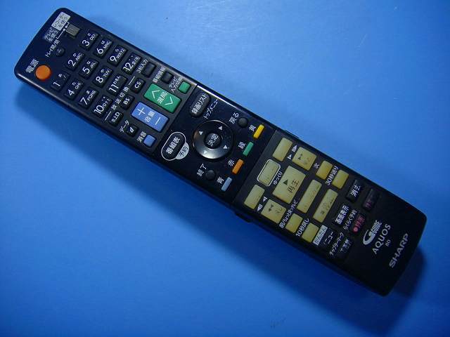 GB079PA シャープ SHARP BDレコーダー リモコン 送料無料 スピード発送 即決 動作確認済 不良品返金保証 純正 D5154_画像1