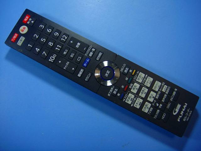 FRM-101BDR FUNAI フナイ BDレコーダー リモコン 送料無料 スピード発送 即決 動作確認済 不良品返金保証 純正 D5596_画像1