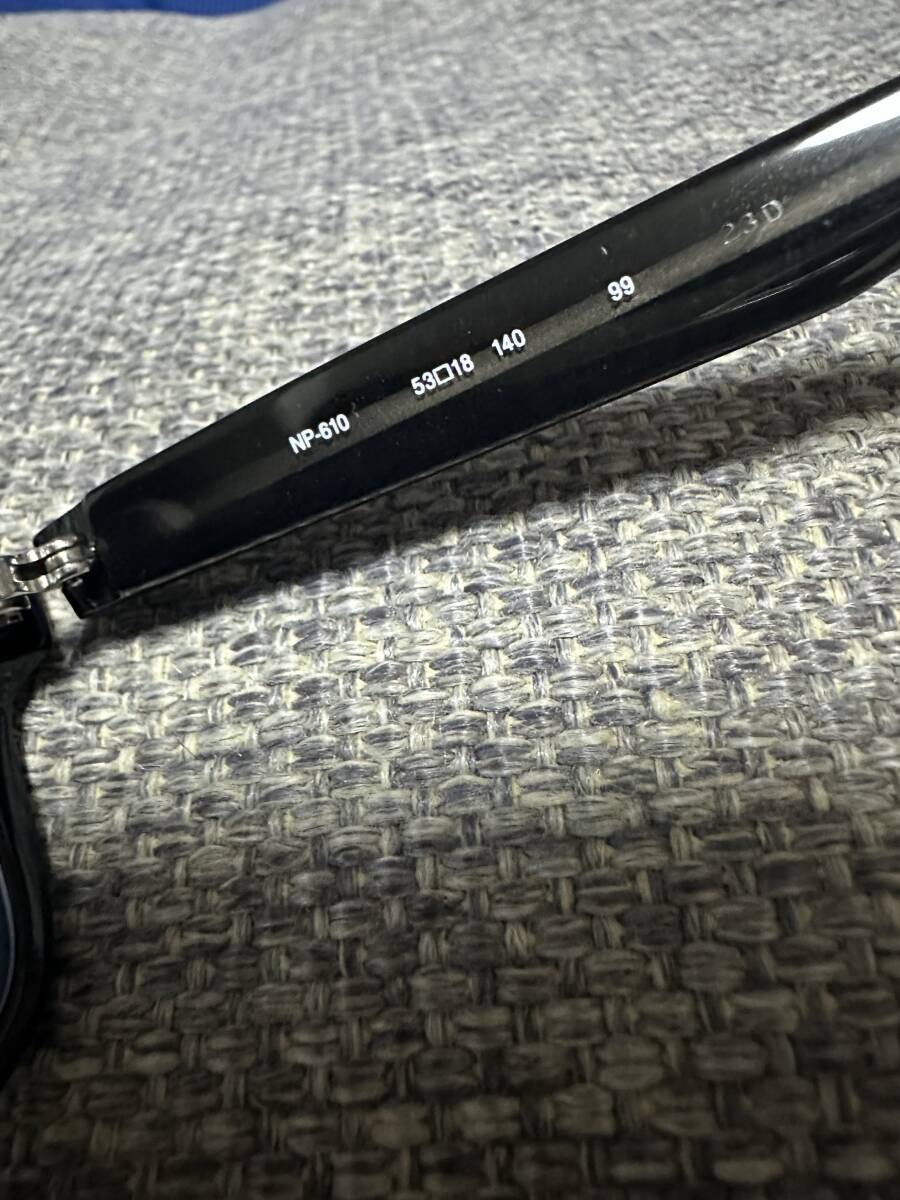 999.9 フォーナインズ NP-610 col.99 クリアブラック 極美品 セルフレーム_画像3