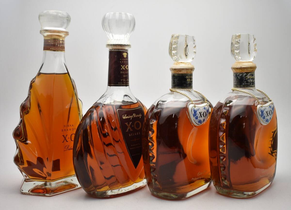 *3651* не . штекер бренди 4шт.@NIKKAnikaSUNTORY Suntory XO Deluxe extra штраф 660ml 700ml