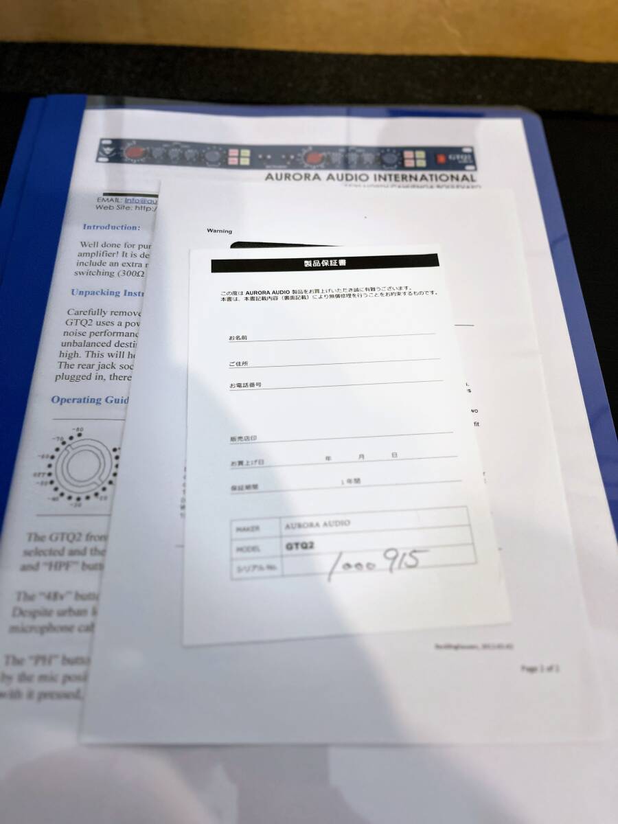 [ прекрасный товар ]AURORA AUDIO GTQ2(2025/10 ремонт, произведено техническое обслуживание .)