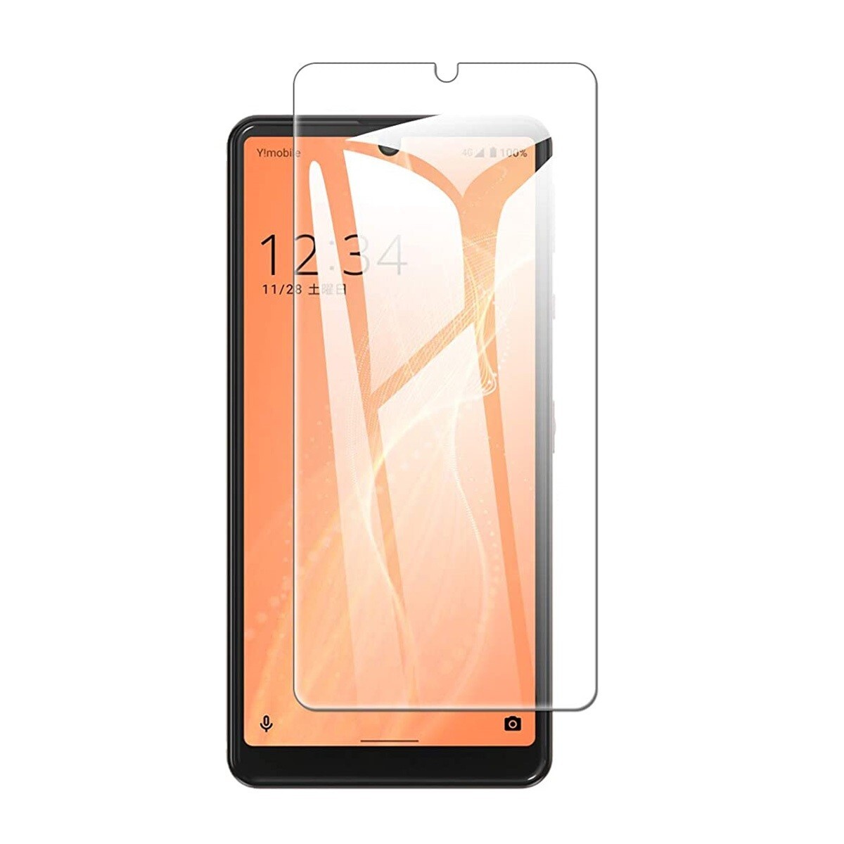 AQUOS Sense4 BASIC A003SH Goevce 9H 0.3mm 強化ガラス 液晶保護フィルム 2.5D K010_画像1