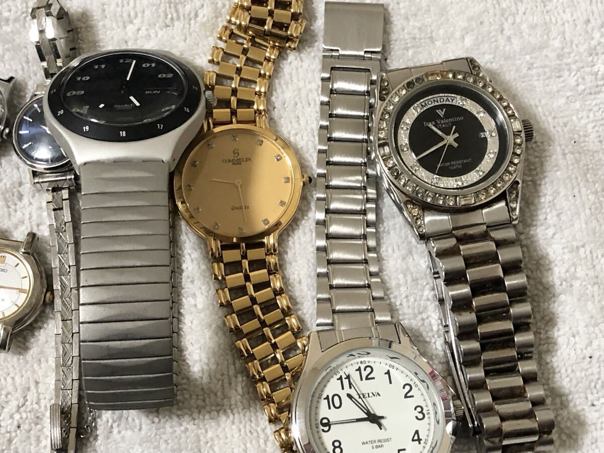 1円　SEIKO CASIO スウォッチ　クォーツ　20本　まとめ　まとめ売り　腕時計　時計 セイコー　カシオ　現状品　デイデイト　ジャンク　_画像4