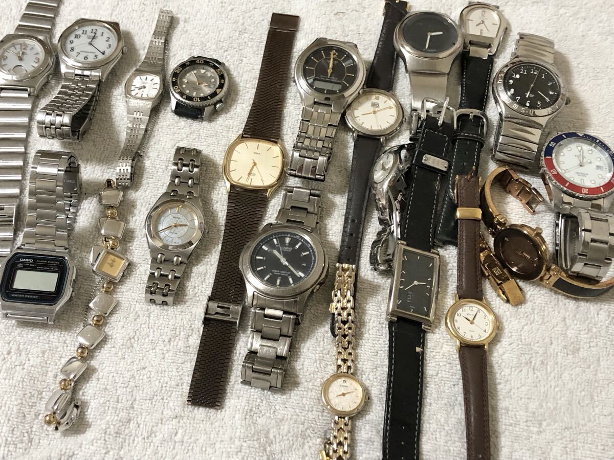 1円　SEIKO CITIZEN CASIO タイメックス　セイコー　シチズン　カシオ　20本　まとめ　まとめ売り　腕時計　時計　現状品　クォーツ　_画像9