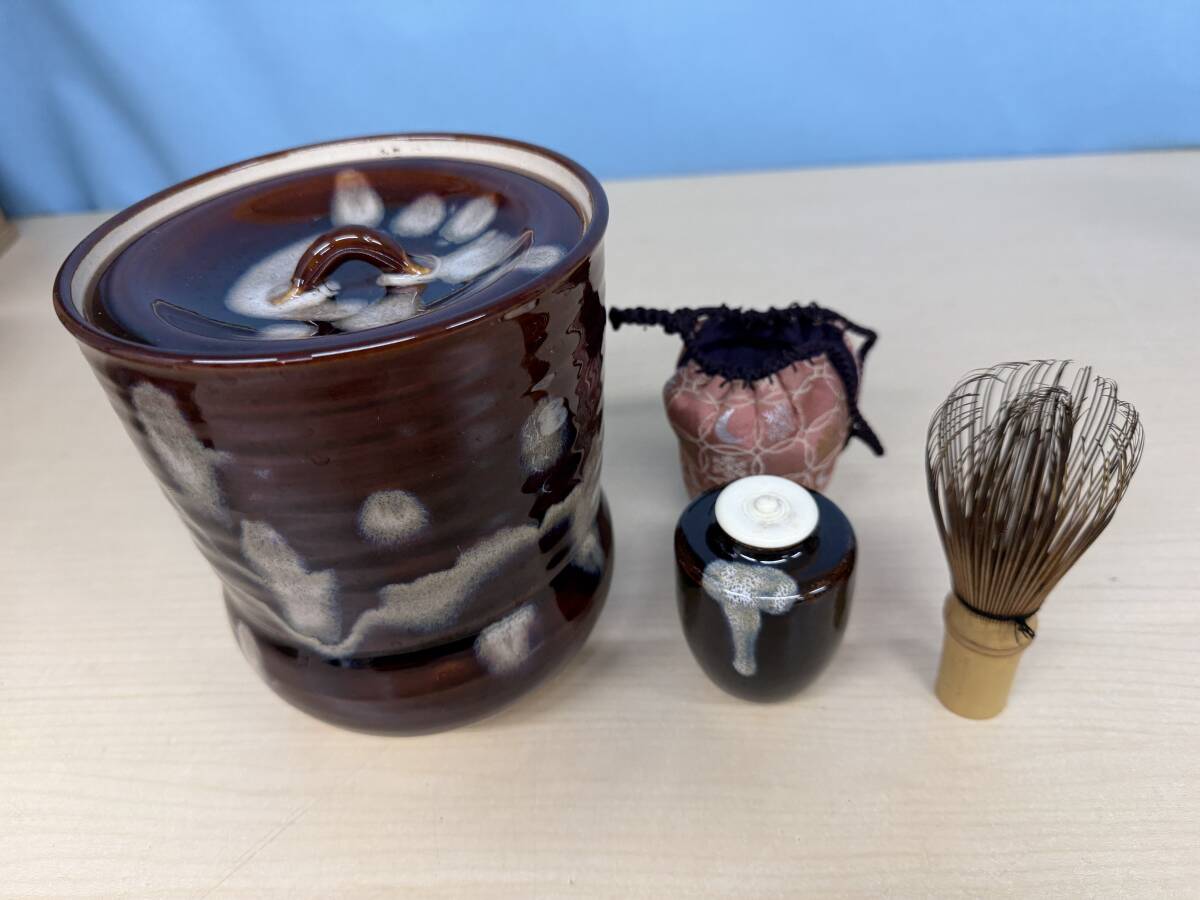 茶道具一式　短冊箱入り　煎茶道具　抹茶碗　棗　水差し　香合　他_画像4