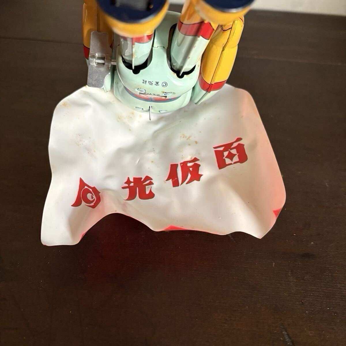  передвижной товар [ Gekko Kamen жестяная пластина zen мой фигурка ]bruma.k с коробкой подлинная вещь Showa Retro .. фирма 2 пара ходьба 