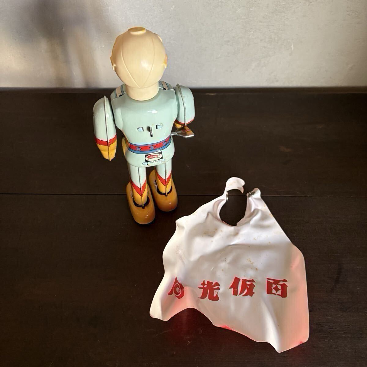  передвижной товар [ Gekko Kamen жестяная пластина zen мой фигурка ]bruma.k с коробкой подлинная вещь Showa Retro .. фирма 2 пара ходьба 