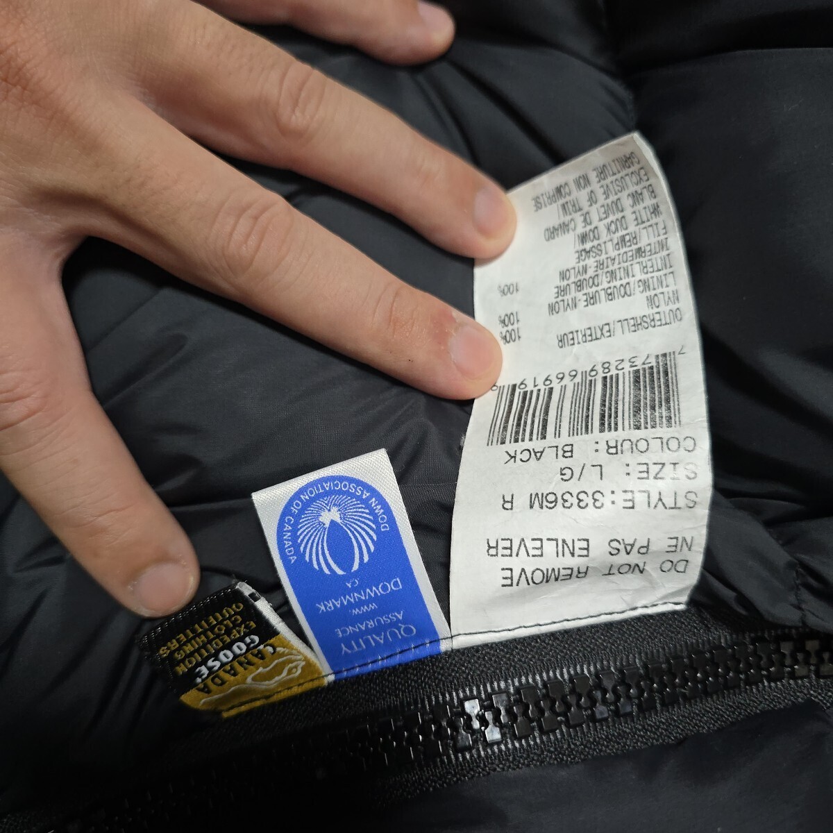 ダウンジャケット　カナダグース　CANADA GOOSE　ブラック　美品 黒_画像5