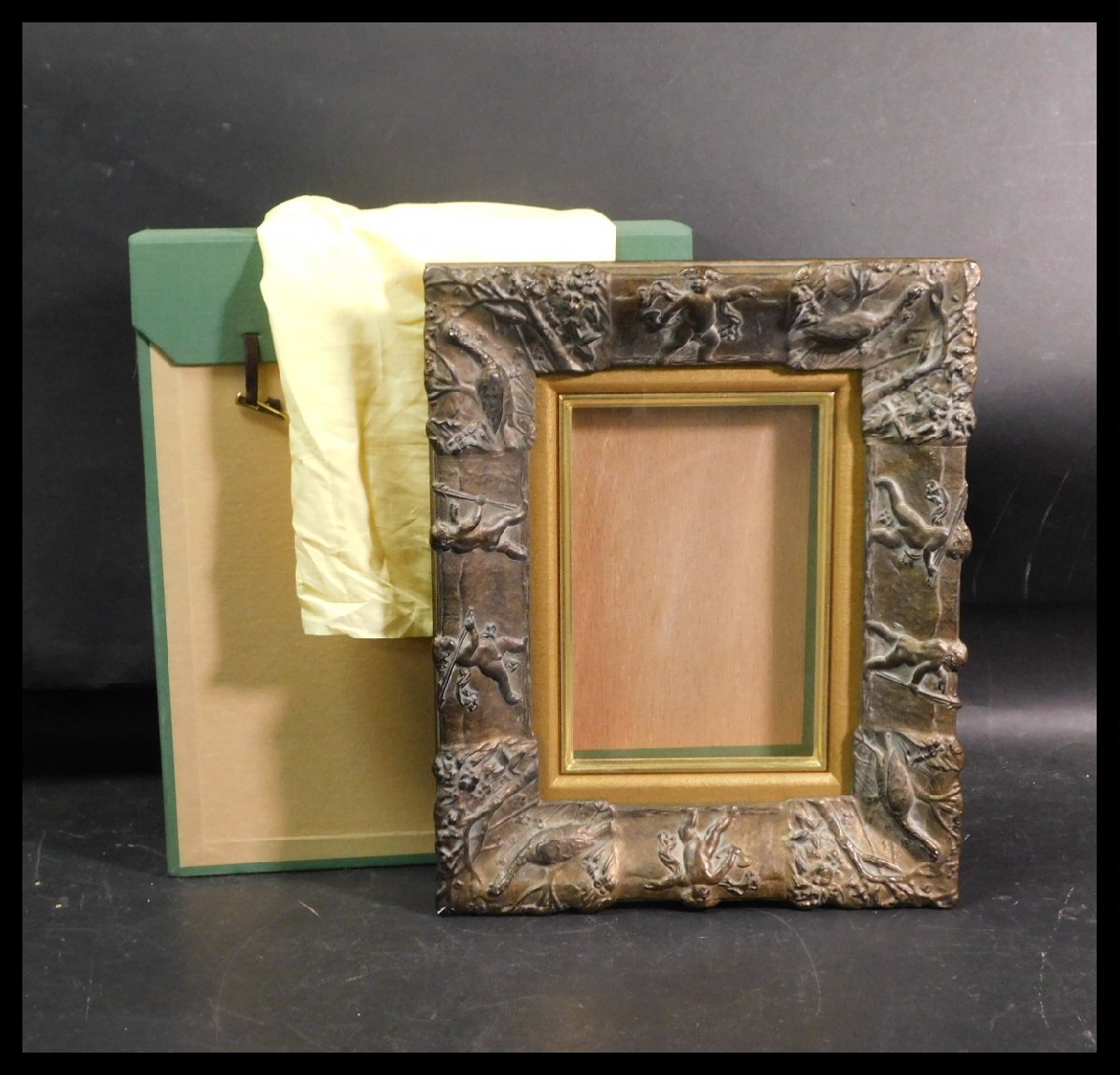 空額 額縁 SM号 油彩用 木製装飾額 額装 木地 ガラス 中古品 w250416_画像1