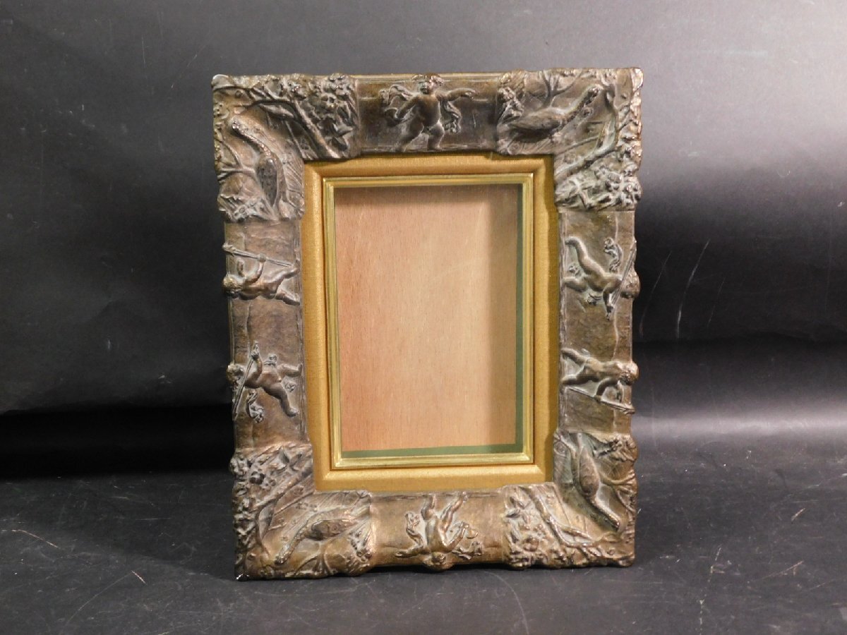 空額 額縁 SM号 油彩用 木製装飾額 額装 木地 ガラス 中古品 w250416_画像2