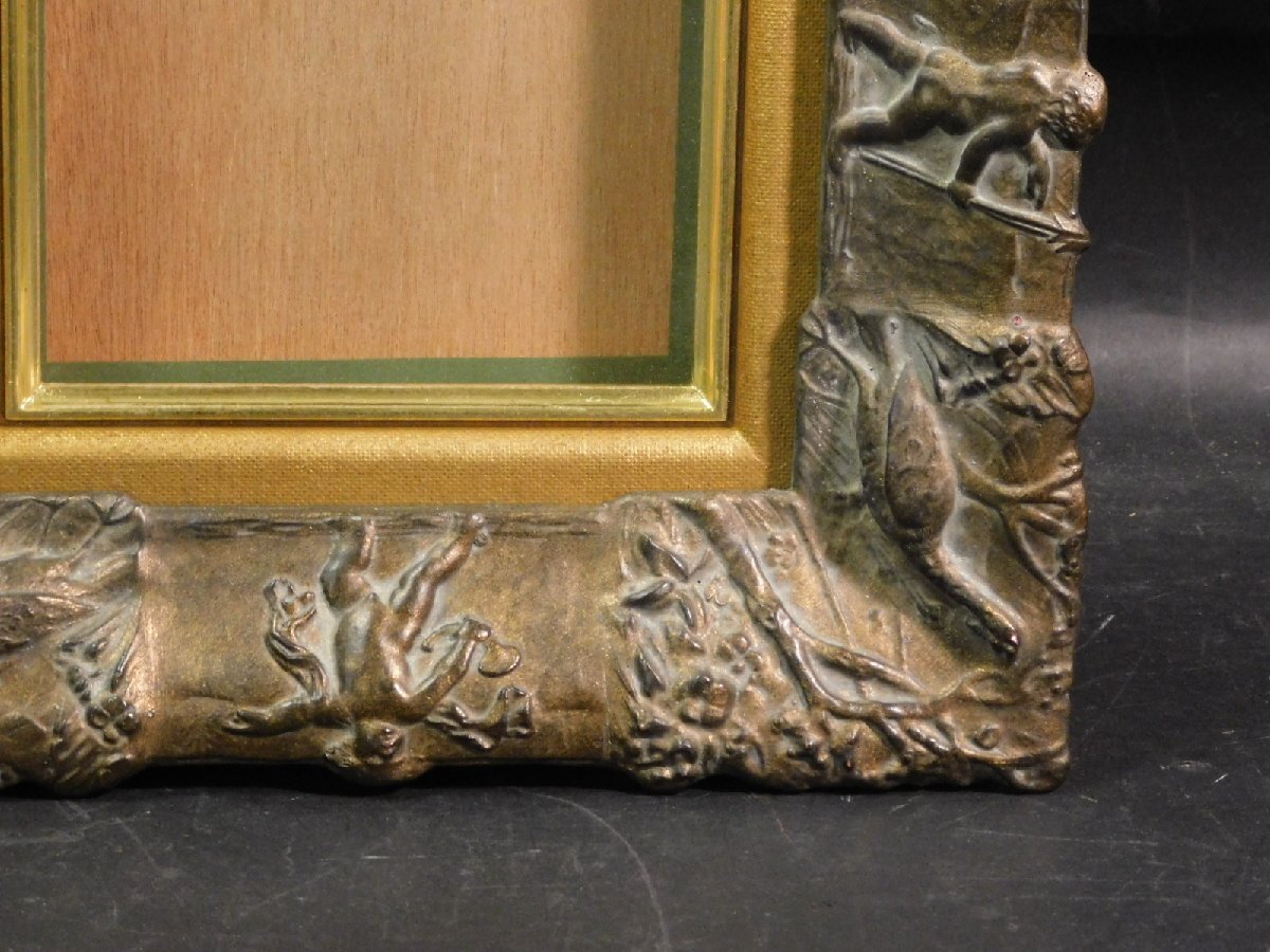 空額 額縁 SM号 油彩用 木製装飾額 額装 木地 ガラス 中古品 w250416_画像6