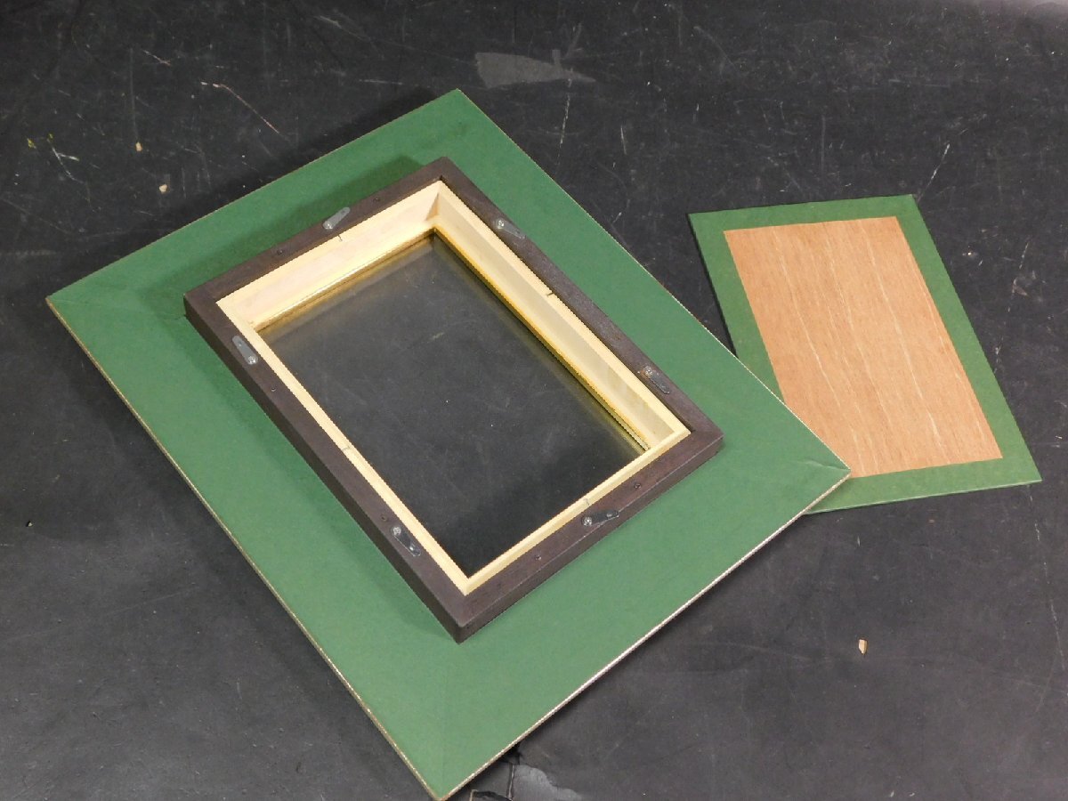 空額 額縁 SM号 油彩用 木製装飾額 銀彩(シルバー) 額装 木地 ガラス 中古品 ① w250417_画像10