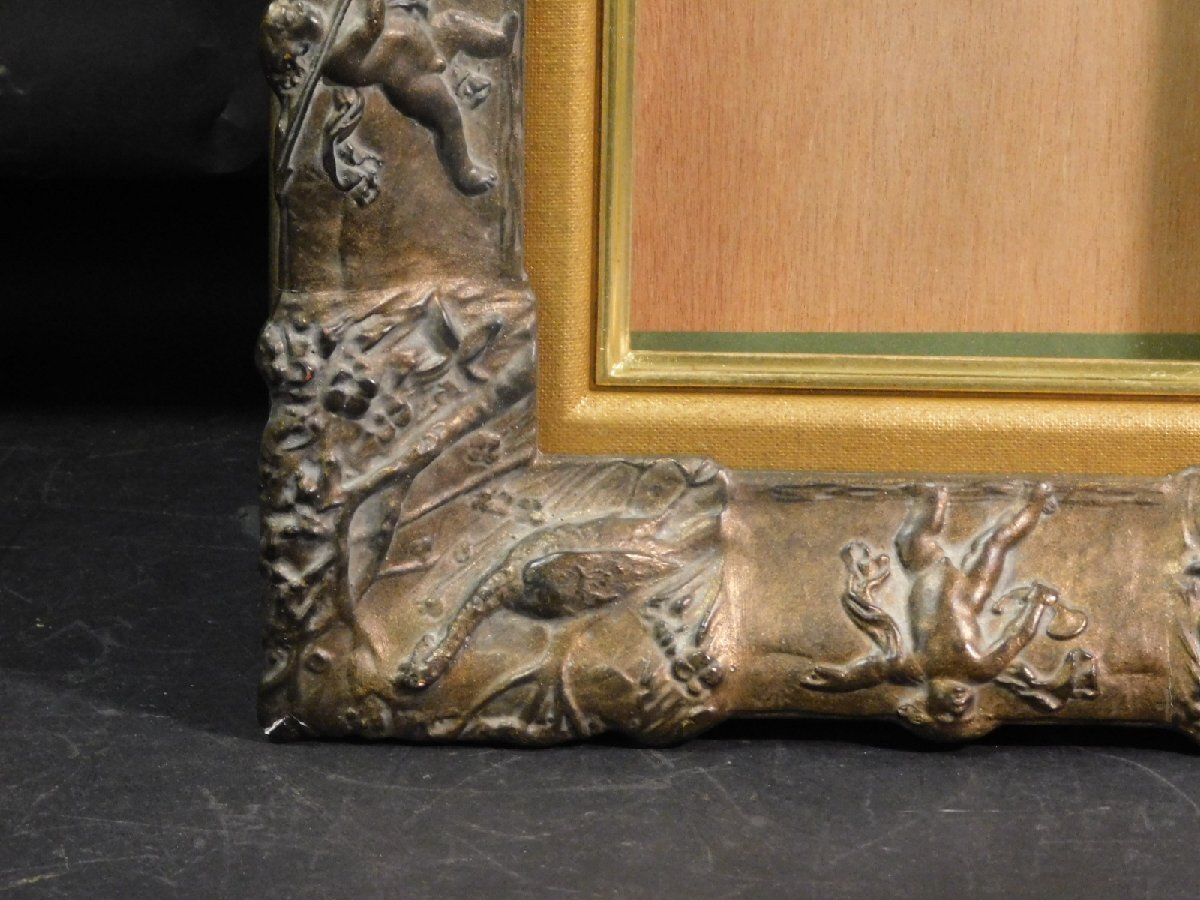 空額 額縁 SM号 油彩用 木製装飾額 額装 木地 ガラス 中古品 w250416_画像5