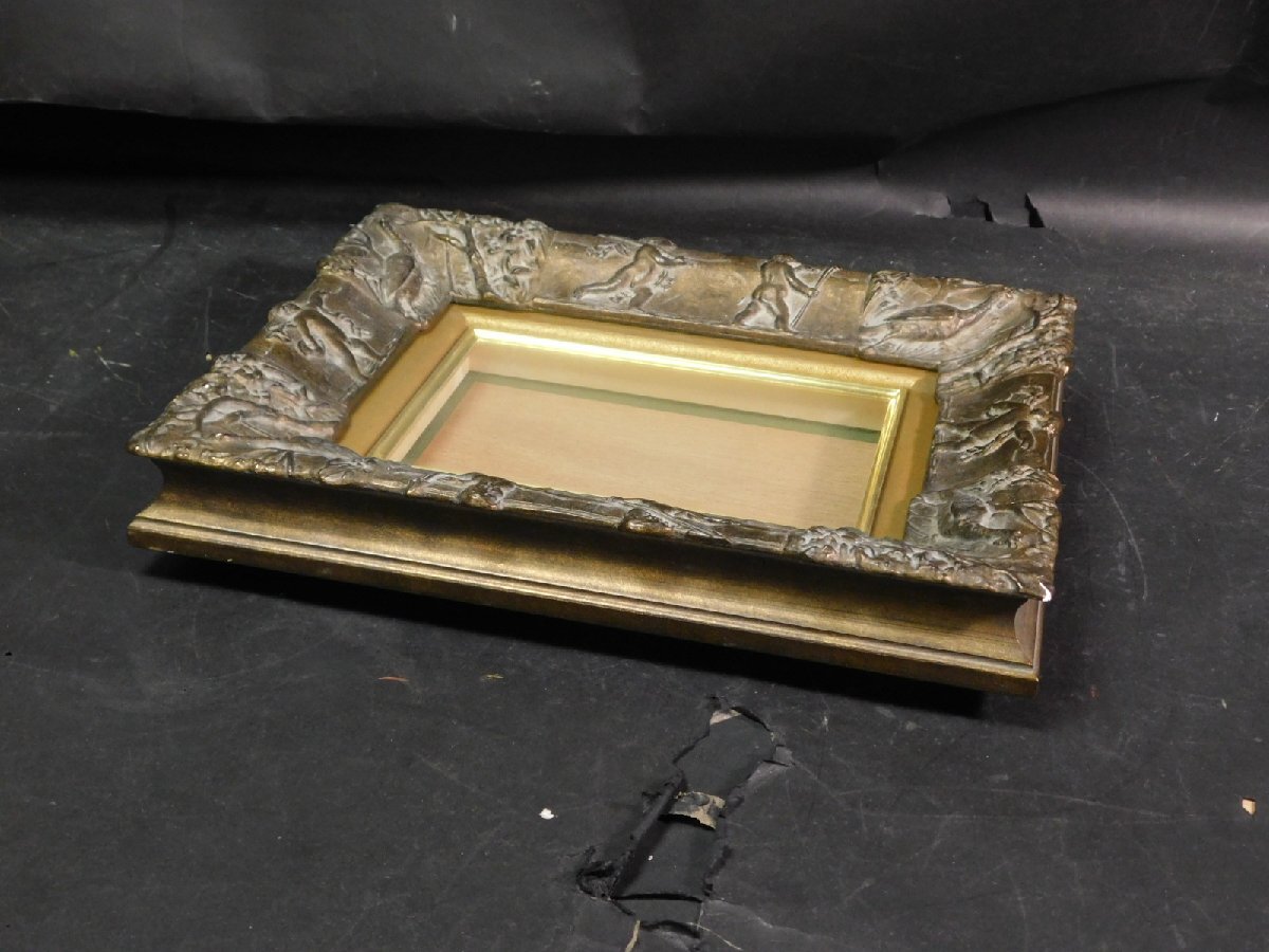 空額 額縁 SM号 油彩用 木製装飾額 額装 木地 ガラス 中古品 w250416_画像7