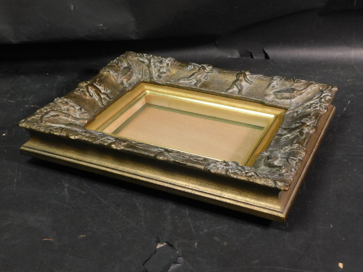 空額 額縁 SM号 油彩用 木製装飾額 額装 木地 ガラス 中古品 w250416_画像8