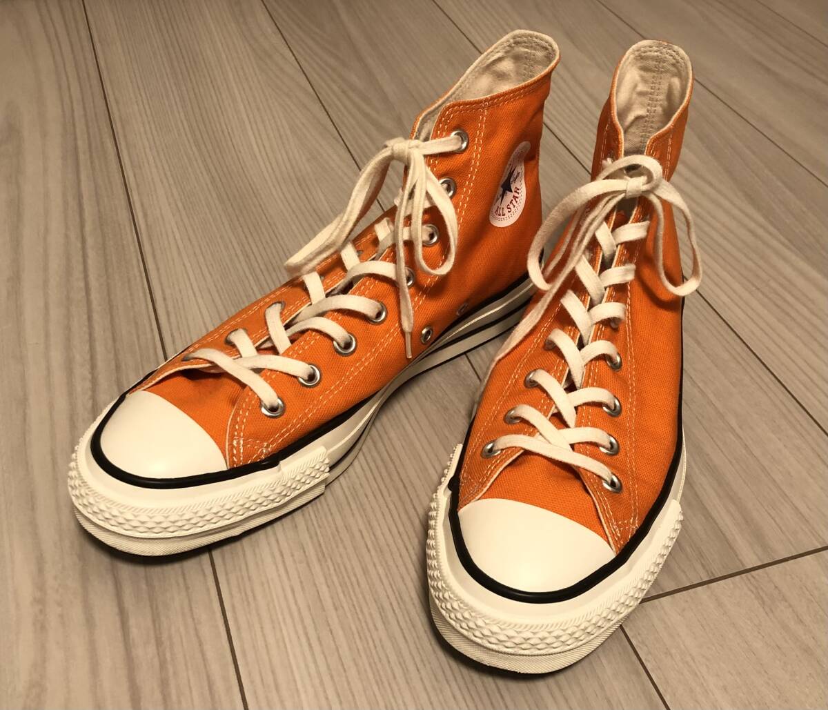 1 иен ~ прекрасный товар CONVERSE ALL STAR J OX Hi сделано в Японии orange 27.5cm US 9 все Star высокий молния Taylor спортивные туфли 