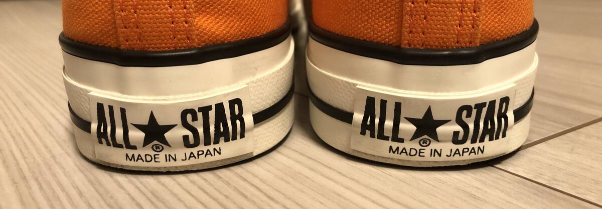 1 иен ~ прекрасный товар CONVERSE ALL STAR J OX Hi сделано в Японии orange 27.5cm US 9 все Star высокий молния Taylor спортивные туфли 