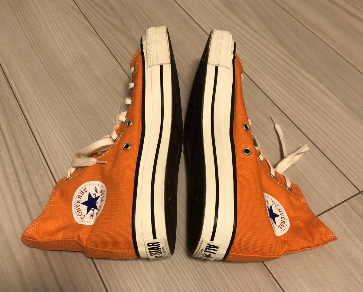 1 иен ~ прекрасный товар CONVERSE ALL STAR J OX Hi сделано в Японии orange 27.5cm US 9 все Star высокий молния Taylor спортивные туфли 