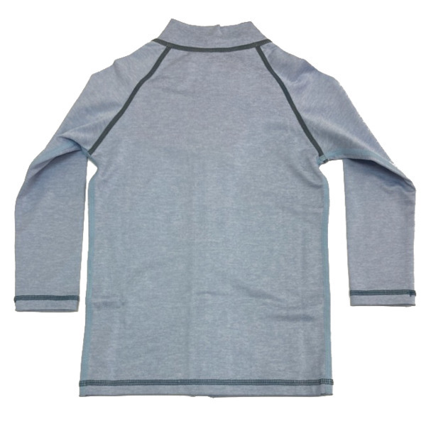  быстрое решение новый товар Rush Guard размер 90 длинный рукав полный Zip UV cut голубой серый бесплатная доставка 