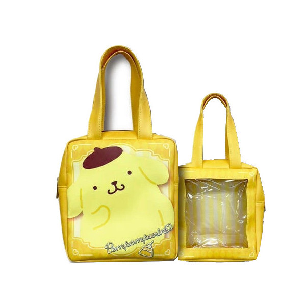 即決新品 ポムポムプリン 手提げバッグ クリア窓付き 送料無料 サンリオ_画像3