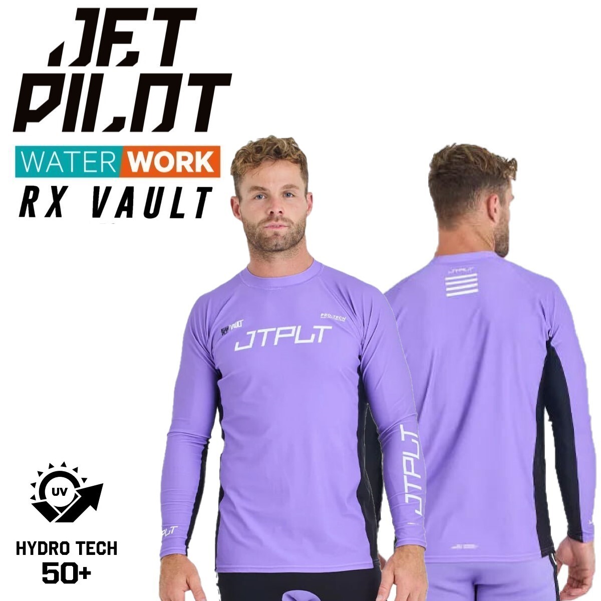 ジェットパイロット JETPILOT 2025 ラッシュガード 長袖 送料無料 RX ボルト L/S ラッシー JA24507 パープル M_画像1