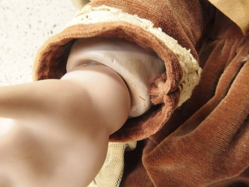 1150193w【Collectors Doll JUMEAU CD-102】コレクターズドール ジュモー ビスクドール/中古品/全長46㎝程/昭和レトロ 陶器 西洋人形_画像4