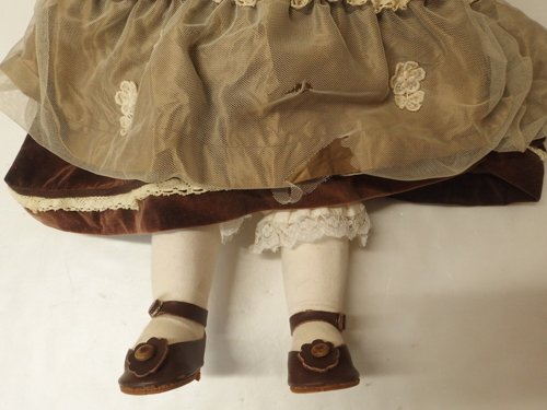 1150193w【Collectors Doll JUMEAU CD-102】コレクターズドール ジュモー ビスクドール/中古品/全長46㎝程/昭和レトロ 陶器 西洋人形_画像6