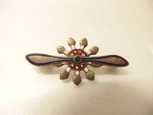 1150340a【メ便】帝国飛行協会 正会員章/大日本帝国 ピンバッジ 徽章 戦前/木箱入り/経年品/ゆうパケット発送可能商品_画像2