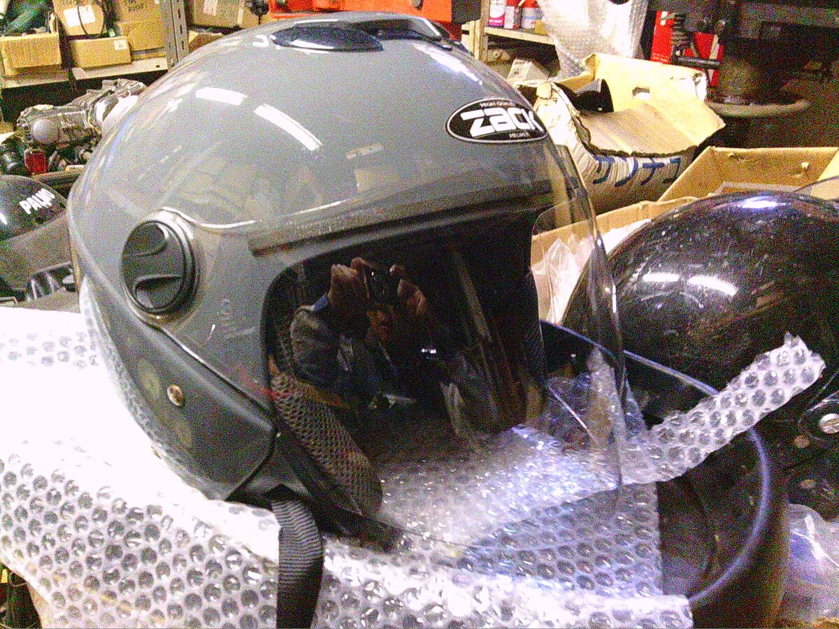 ma.. павильон книга@ гнездо Inter магазин .. б/у шлем jet модель ZACK ZJ-3 58~60 б/у аксессуары для мотоцикла подарок p trailing 