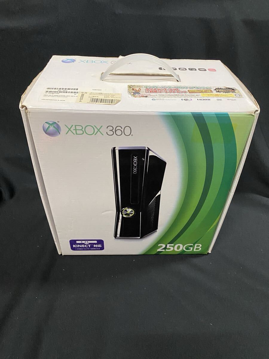 ★XBOX360 本体★中古品/Microsoft/マイクロソフト/プレミアムリキッドブラック/250GB/箱付き/動作未確認/ ゲーム1_画像1