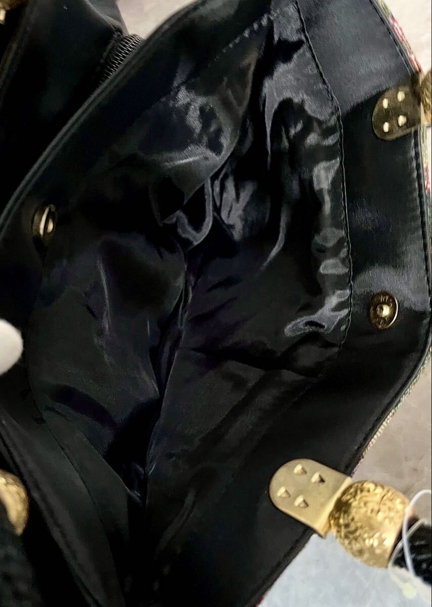 新品タグ付　ゴブラン織　軽量 手提げバッグ　3箇所別収納+内ポケット2個付　和・洋装兼用_画像8