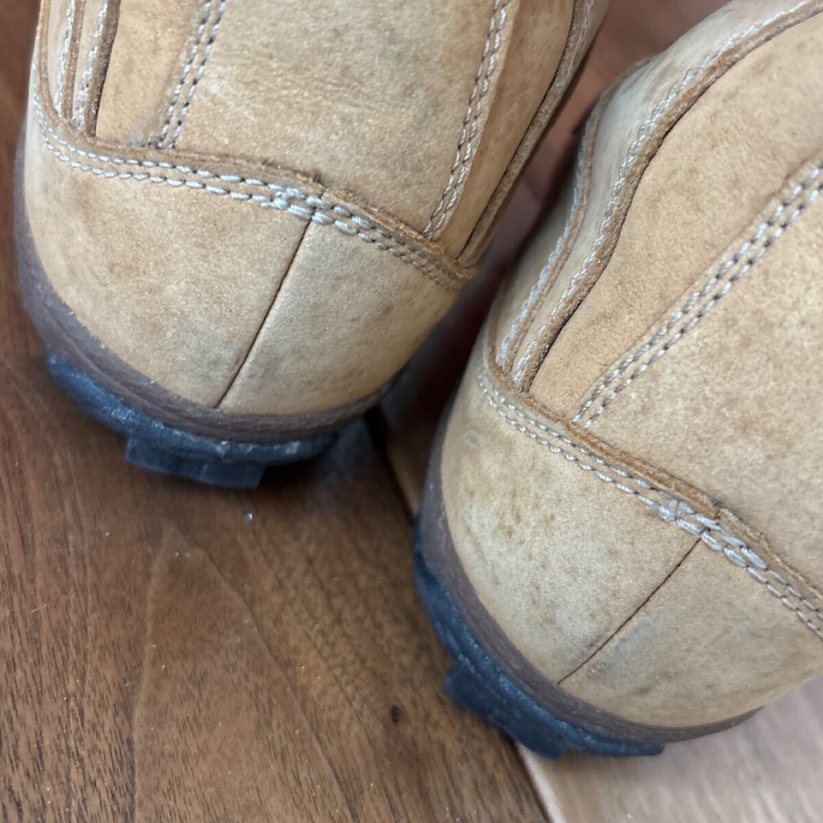 U■訳あり Timberland ティンバーランド メンズ ロングブーツ レースアップブーツ サイズ不明 ベージュ ワッペン 冬用 ボアブーツ 防寒_画像7