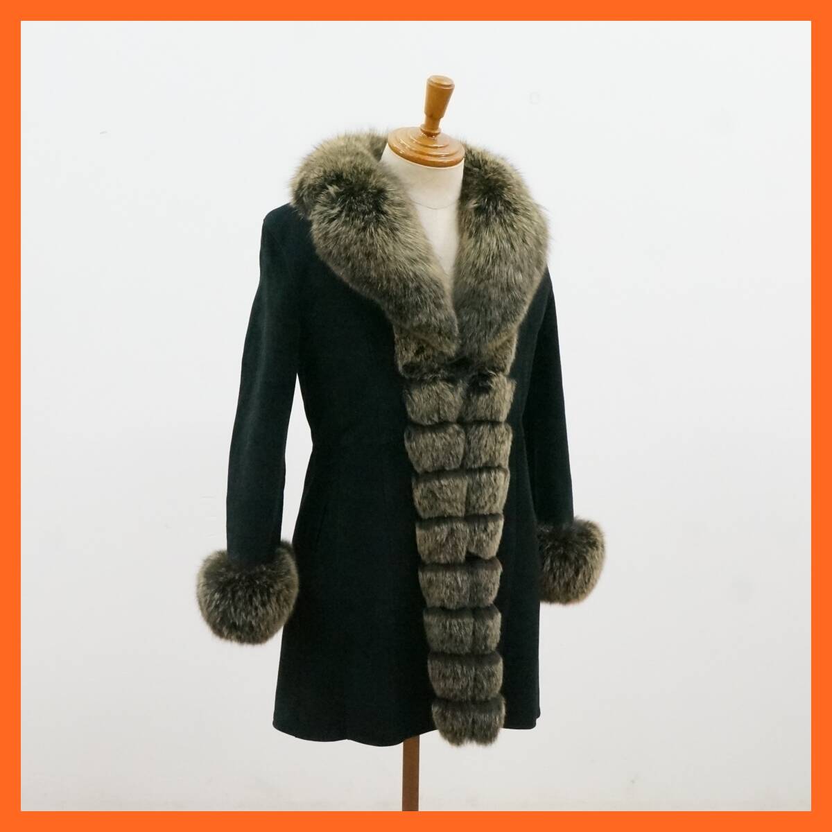 東ハ:【DENNIS】SEUNG FUR FASHION ファーコート 身幅約45㎝ 着丈約80.5㎝ ウィメンズ レディース 防寒コート ★送料無料★_画像1