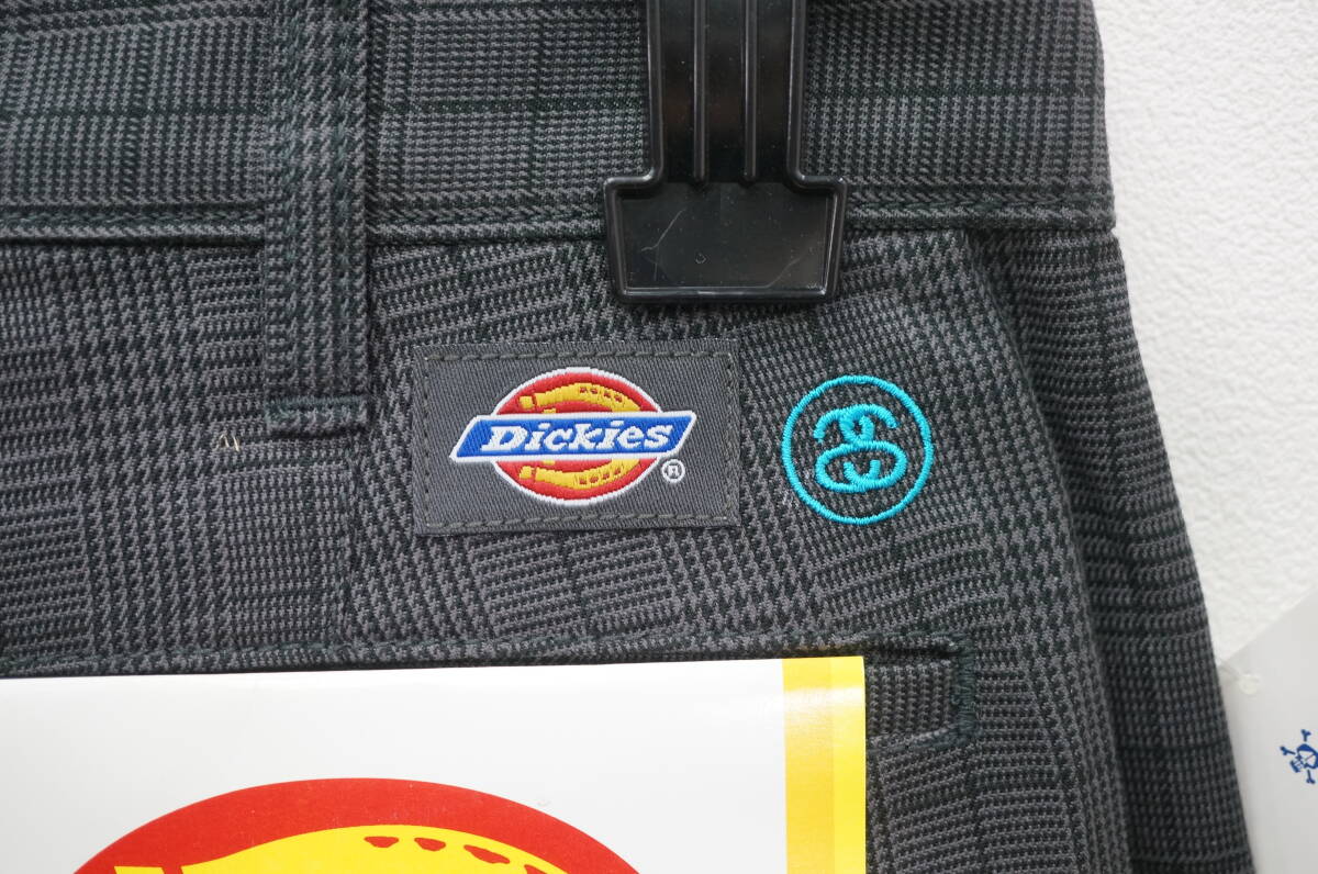 東ハ:未使用【STUSSY × DICKIES】ステューシー ディッキーズ コラボ ワークパンツ 32 チェック柄 紙タグ付 ★送料無料★_画像5