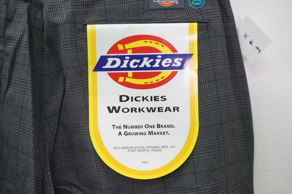 東ハ:未使用【STUSSY × DICKIES】ステューシー ディッキーズ コラボ ワークパンツ 32 チェック柄 紙タグ付 ★送料無料★_画像8