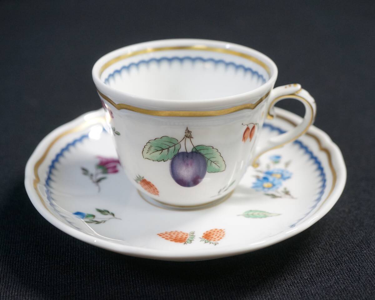 東ハ:【Richard Ginori/リチャード・ジノリ】イタリアンフルーツ コーヒー カップ&ソーサー 6客セット 6人用 洋食器 ★送料無料★_画像2