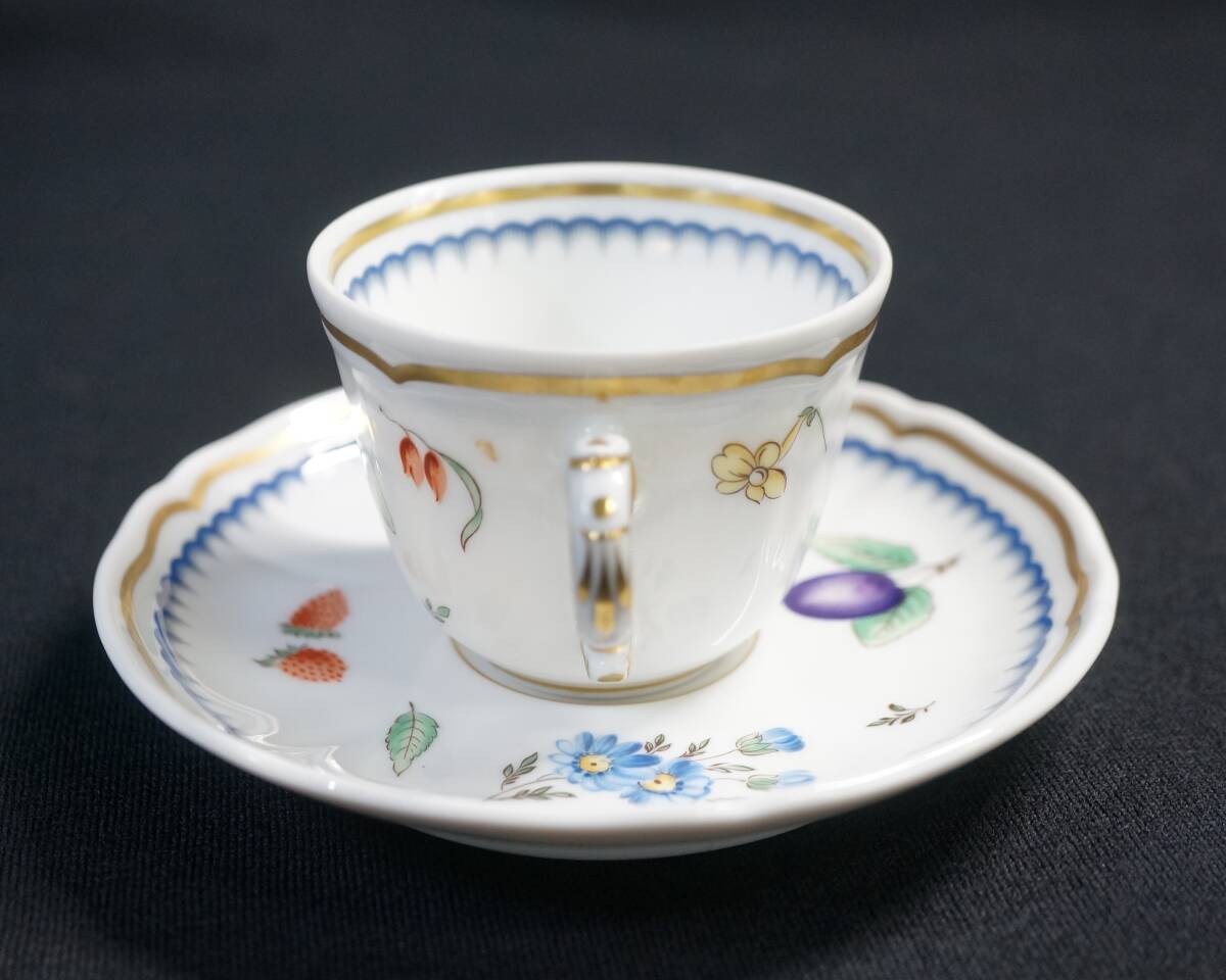 東ハ:【Richard Ginori/リチャード・ジノリ】イタリアンフルーツ コーヒー カップ&ソーサー 6客セット 6人用 洋食器 ★送料無料★_画像3