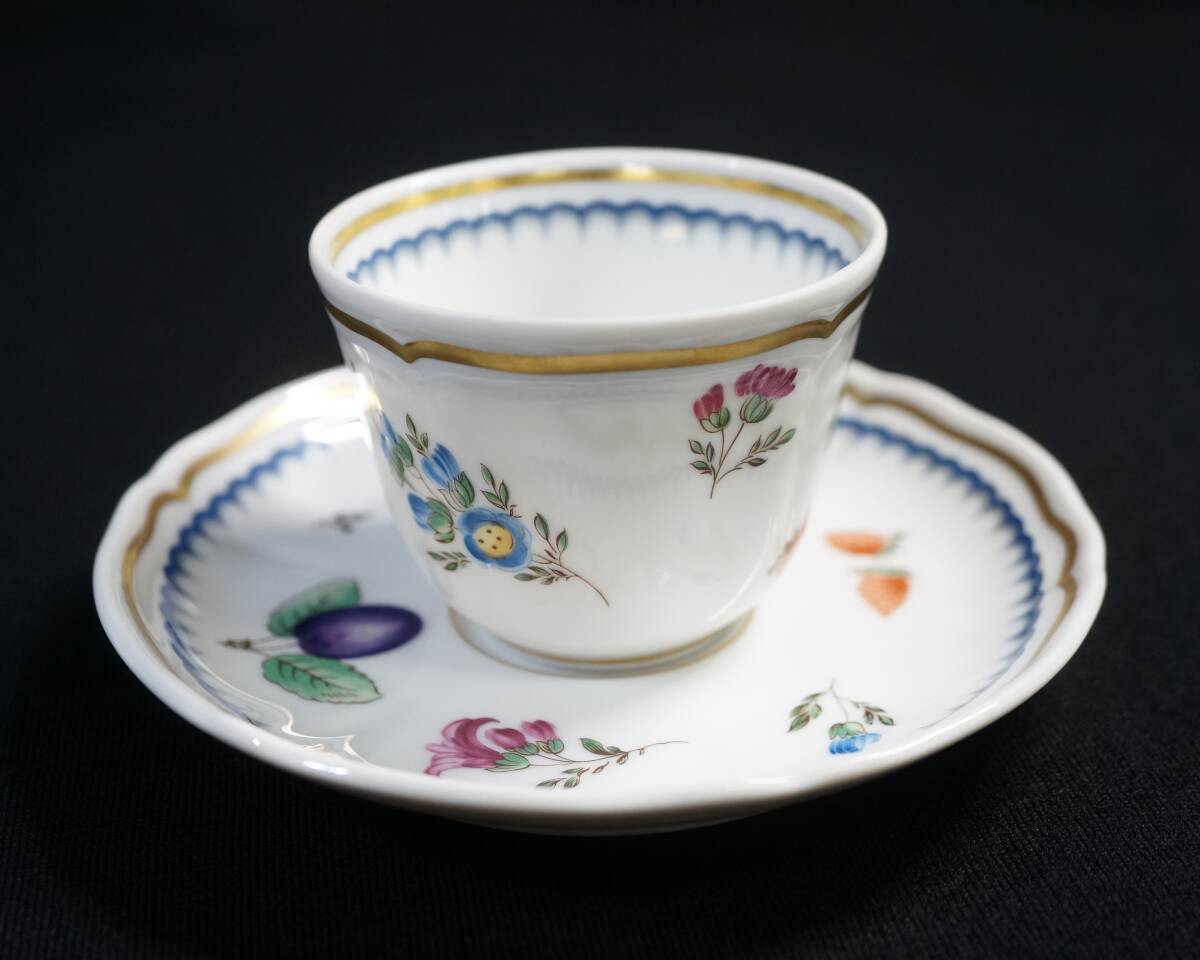 東ハ:【Richard Ginori/リチャード・ジノリ】イタリアンフルーツ コーヒー カップ&ソーサー 6客セット 6人用 洋食器 ★送料無料★_画像4