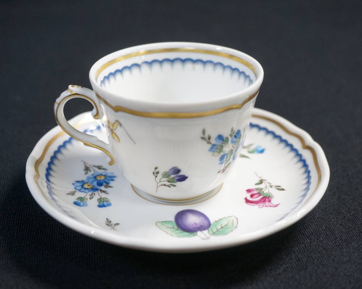 東ハ:【Richard Ginori/リチャード・ジノリ】イタリアンフルーツ コーヒー カップ&ソーサー 6客セット 6人用 洋食器 ★送料無料★_画像5