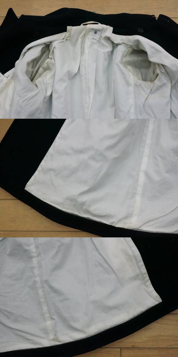 東ハ:【ORCIVAL/オーシバル】メルトン ピーコート サイズ4 着丈約73㎝ 身幅約53㎝ Pコート ウール90% ダブルPコート ★送料無料★_画像8