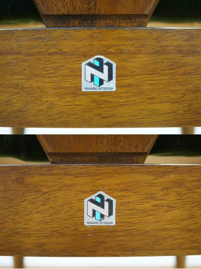 東ハ:【ナガノインテリア】クラシックスタイル モケット ダイニングチェア 2脚セット 天然木フレーム 食卓椅子 リビング家具 ★送料無料★_画像10