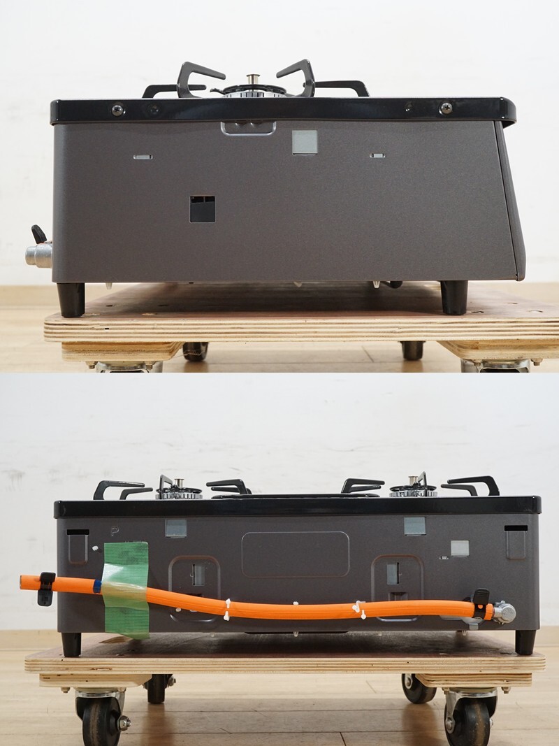 前ダ：【パロマ】ガステーブル IC-S39-R 2025年 LPガス プロパンガス 右強火力 水なし片面焼き フラットトップ構造 ★送料無料★_画像3