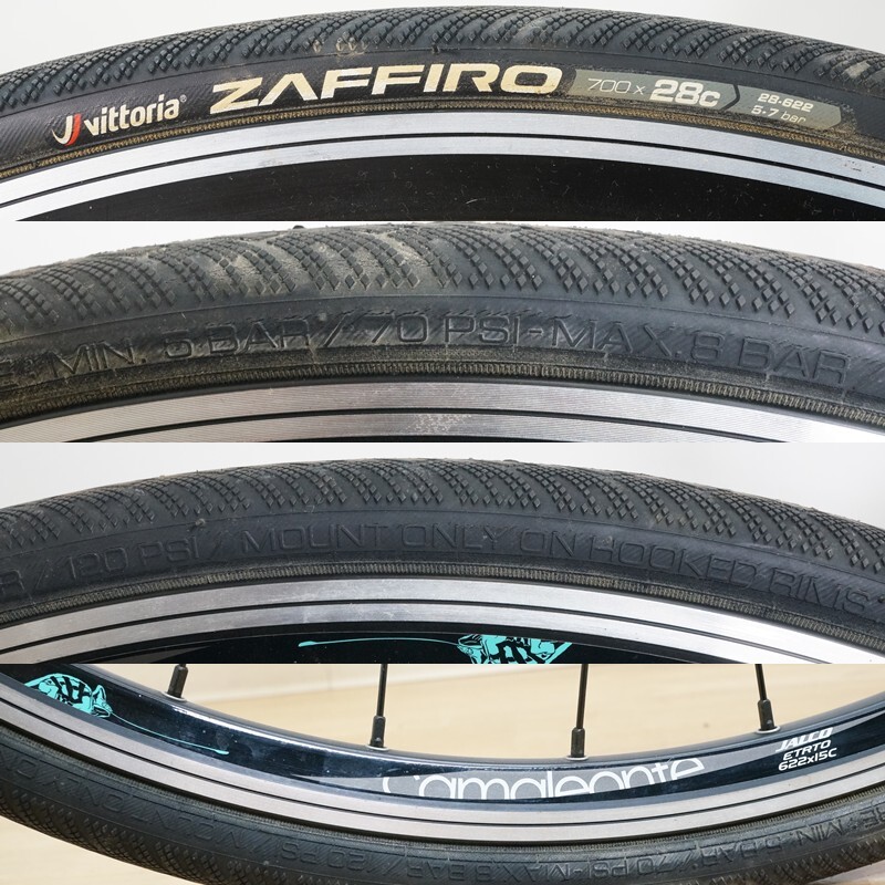 前ダ：【Bianchi/ビアンキ】C SPORT 1 カメレオンテスポーツ クロスバイク サイズ47 マットミリタリーグリーン 3×8S 自転車 サイクリング_画像9