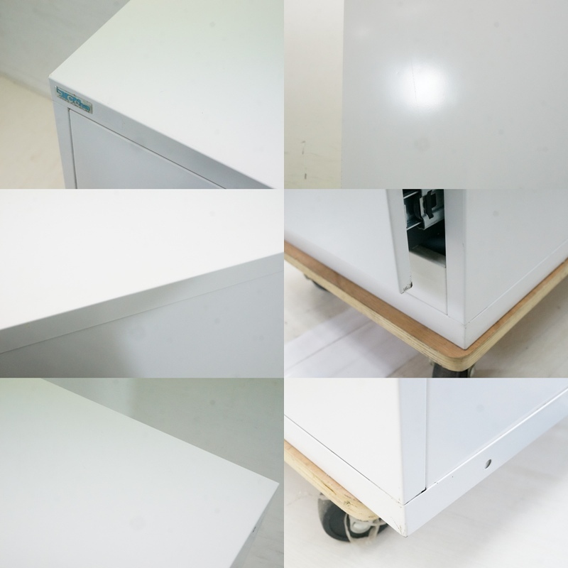 東ハ:スチール家具ブランド【ceha社】オフィス家具 ファイリングキャビネット 高さ約101.5㎝ 幅約40×奥行約63㎝ 鍵付き書庫 ★送料無料★_画像9